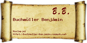 Buchmüller Benjámin névjegykártya